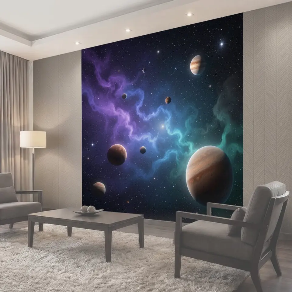 Фотообои Космический пейзаж с планетами