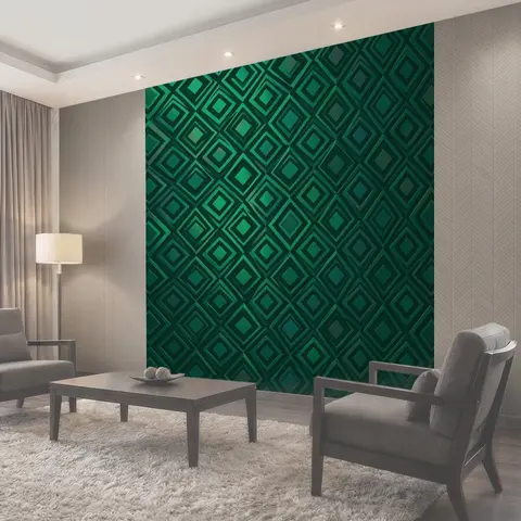 Фотообои Изумрудная геометрия из ромбов