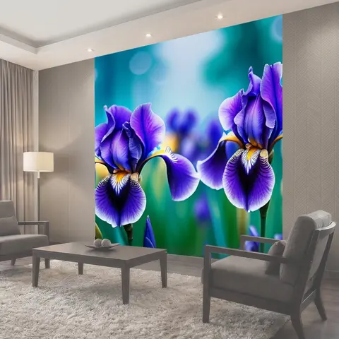 Фотообои С ирисами