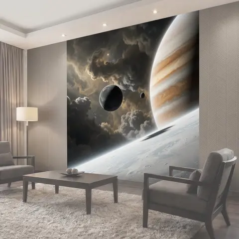 Фотообои Космический пейзаж с планетами