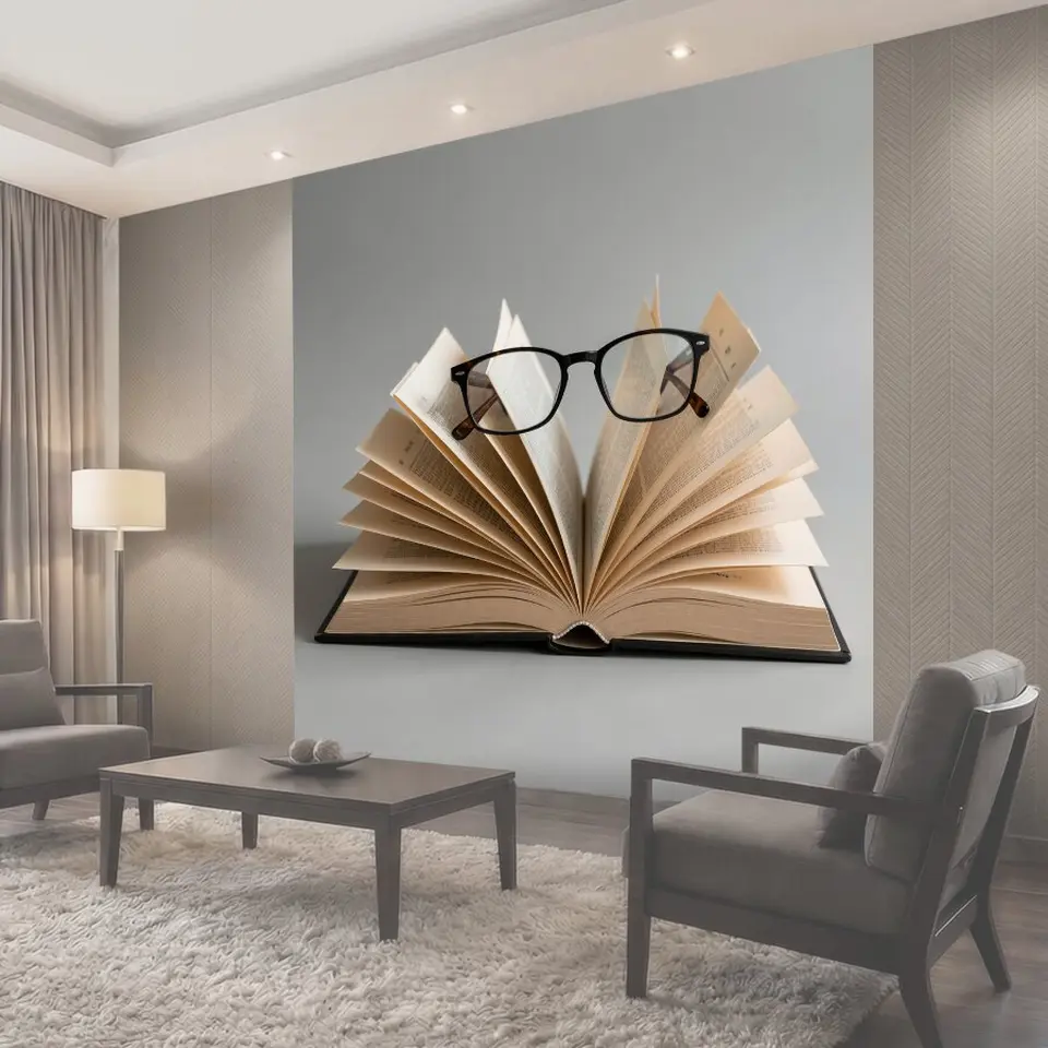 Фотообои Открытая книга с очками