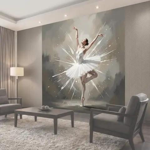 Фотообои Балерина в белом танце
