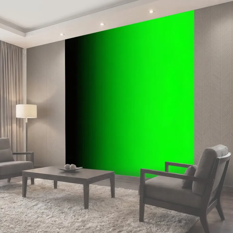 Фотообои Неоновый зелёный градиент с полосами