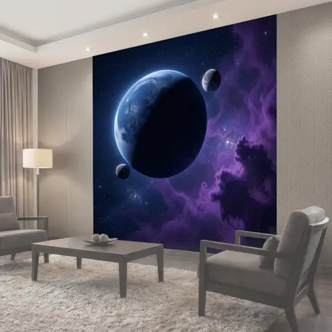 Фотообои Космический пейзаж с планетами