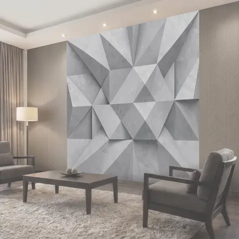 Фотообои Геометрический 3D-орнамент из граней
