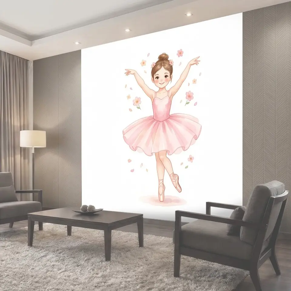 Фотообои Балерина в розовом платье