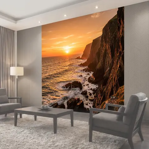 Фотообои Морские скалы на закате