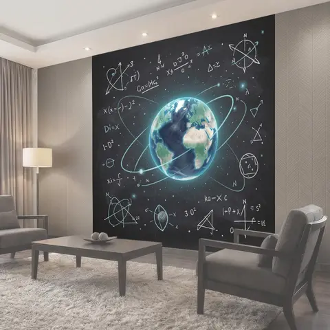 Фотообои Космос и Земля в научных формулах