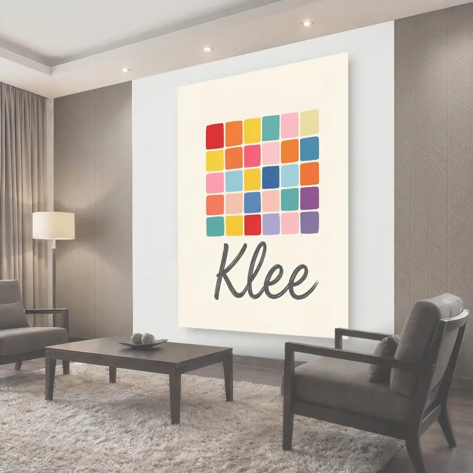 Фотообои Цветная мозаика и надпись Klee