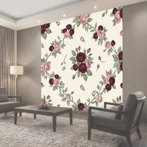 Фотообои Винтажный букет роз и бутонов