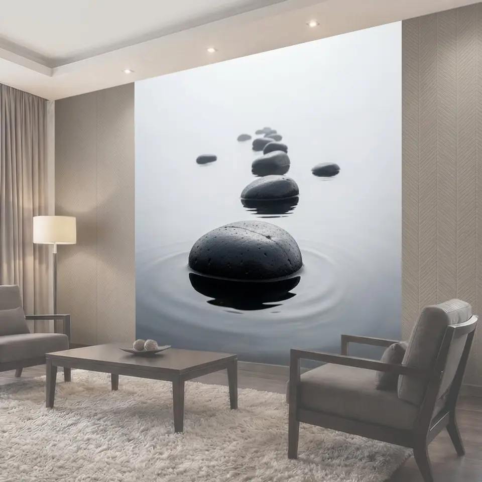 Фотообои Камни в спокойной воде