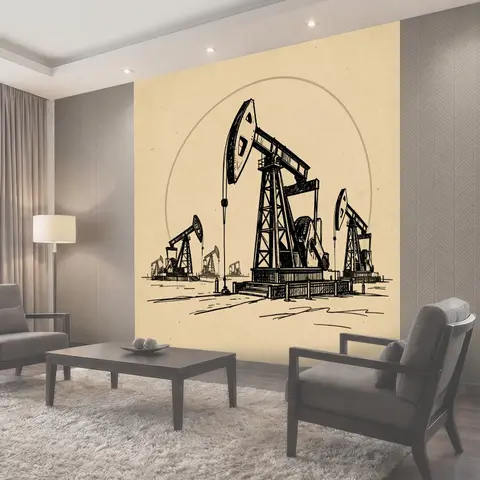 Фотообои Нефтяные качалки в пустыне