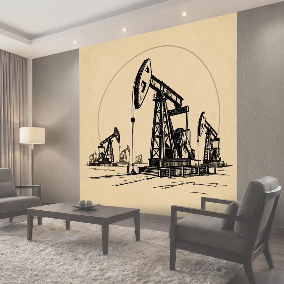 Фотообои Нефтяные качалки в пустыне