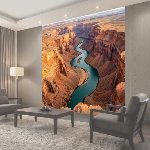 Фотообои Каньон с извилистой рекой