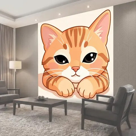 Фотообои Милый рыжий котенок