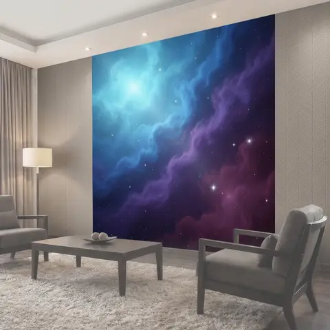 Фотообои Космическая туманность и звезды