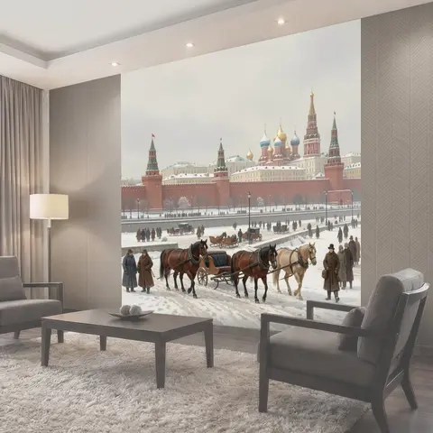 Фотообои Зимняя Москва у Кремля