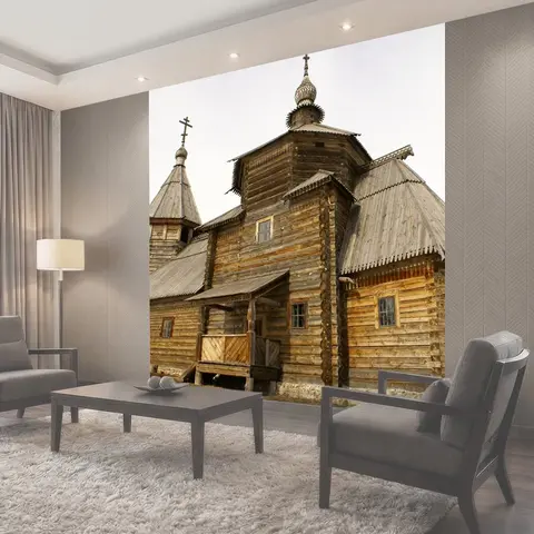 Фотообои Суздаль, деревянный дом, старинный дом
