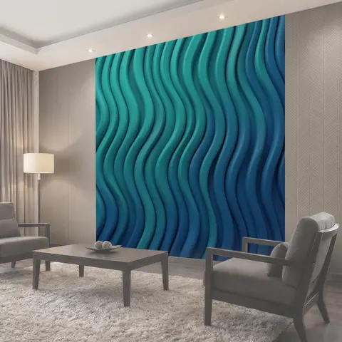 Фотообои Волнообразная 3D-текстура океан