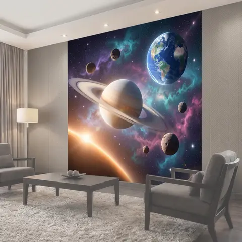 Фотообои Космические планеты и Земля