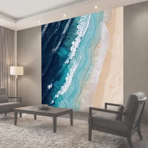 Фотообои Абстрактный морской берег сверху