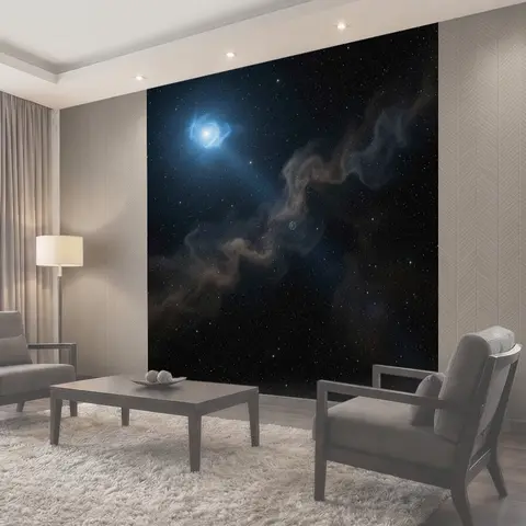 Фотообои Звёздное небо с туманностью