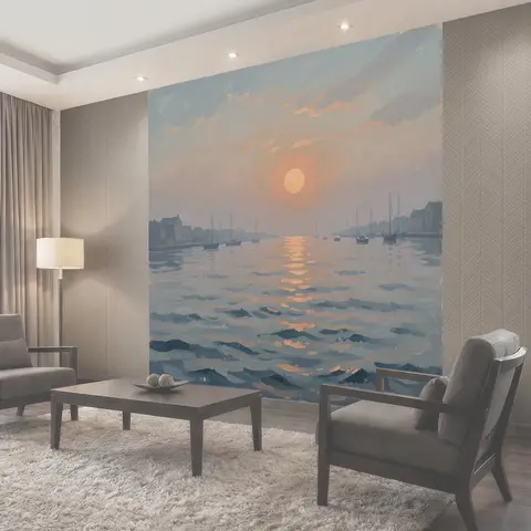 Фотообои Морской залив на закате