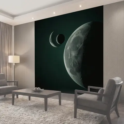 Фотообои Космические спутники в темной гамме