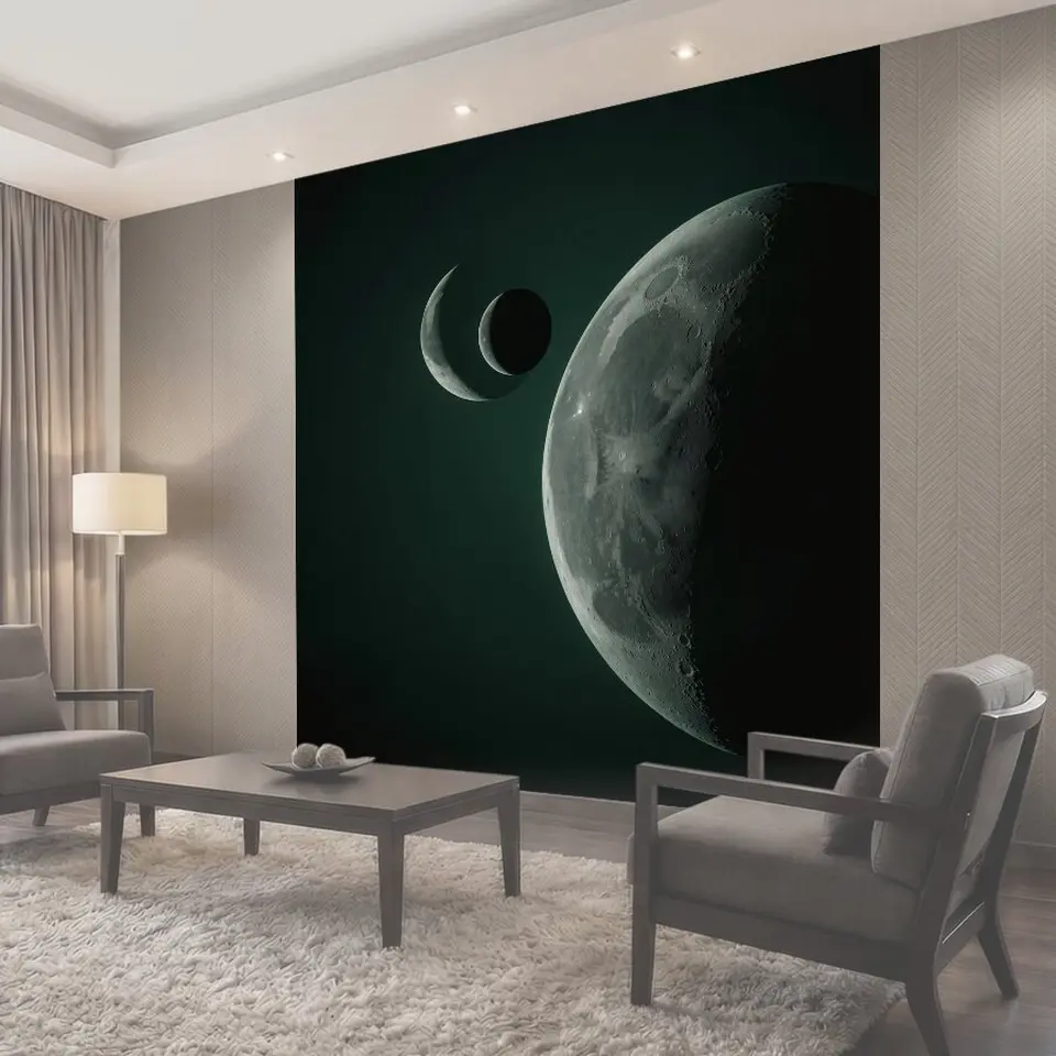Фотообои Космические спутники в темной гамме