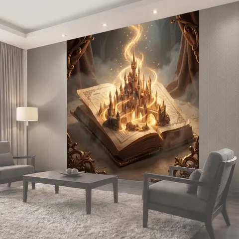 Фотообои Волшебный замок из книги