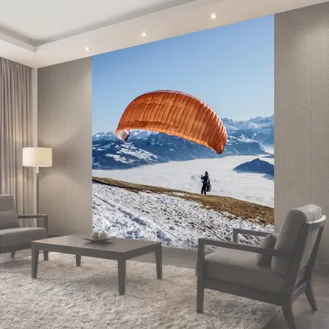 Фотообои Параплан, летающий, парапланеризм