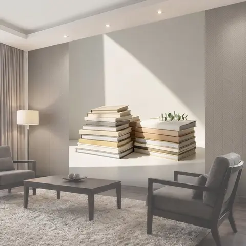 Фотообои Стопки книг в солнечном свете