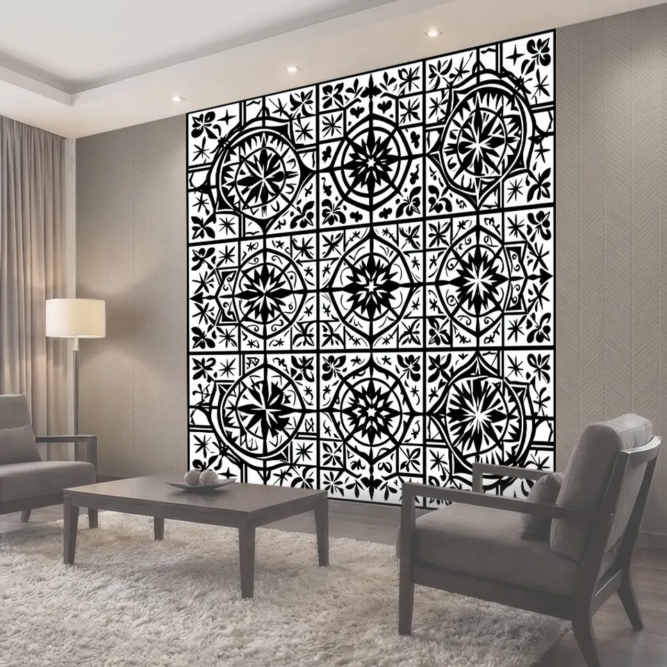 Фотообои Орнаментальные мандалы в шахматах