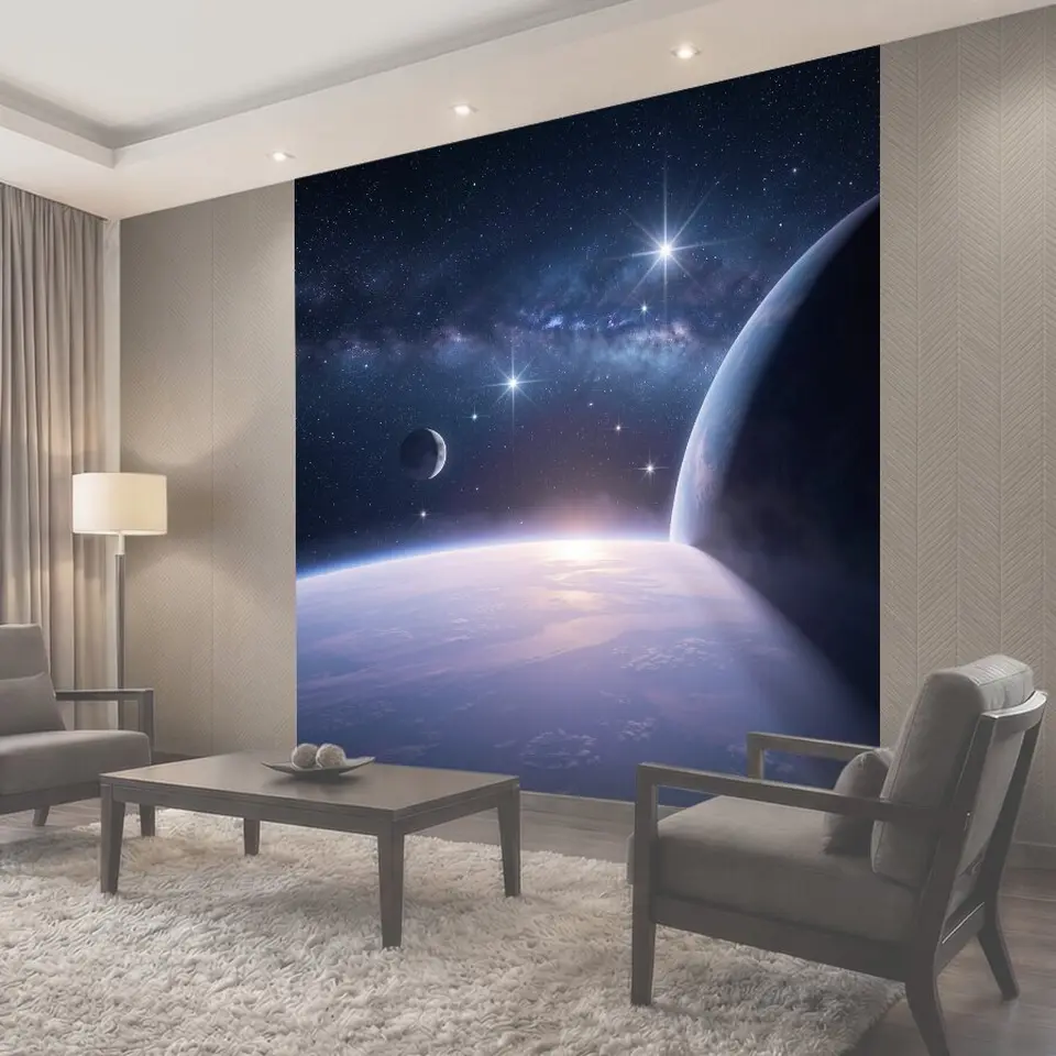 Фотообои Космос с планетами и звездами