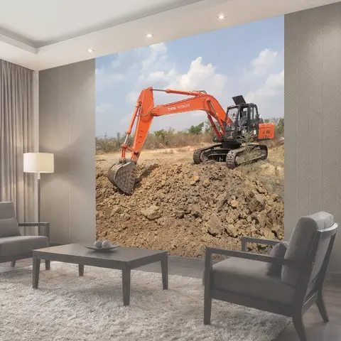 Фотообои Экскаватор, hitachi, добыча