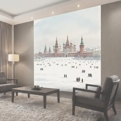 Фотообои Зимняя Красная площадь в Москве