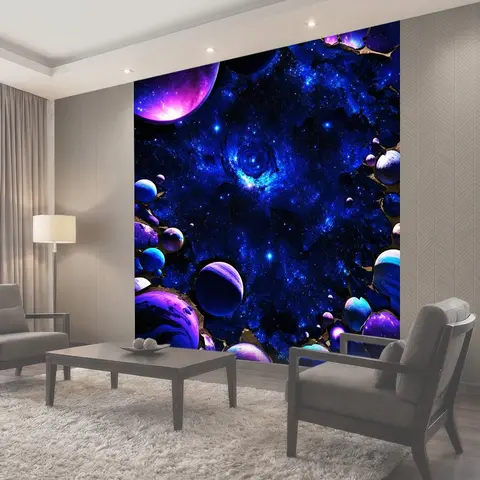 Фотообои Космический пейзаж с планетами