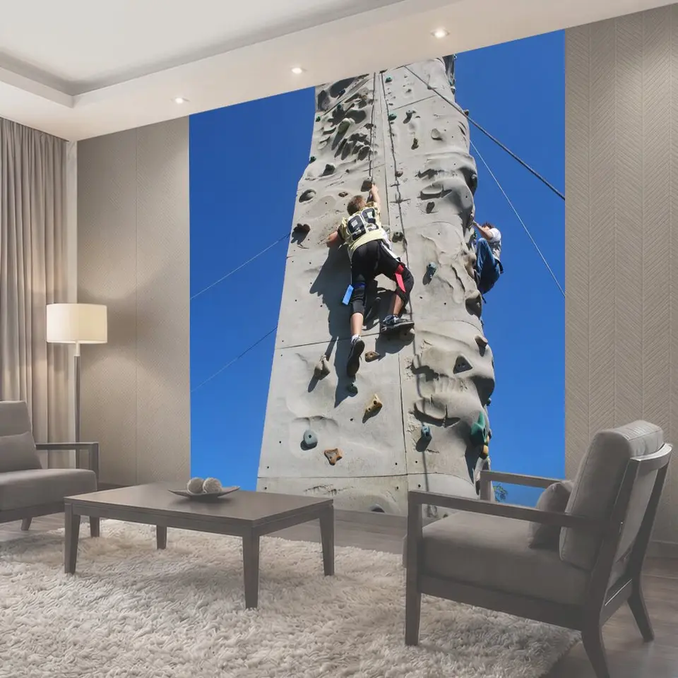 Фотообои Climbing две молодые ребята скалолазания Rock tower восхождение Рок excerise ребята весело