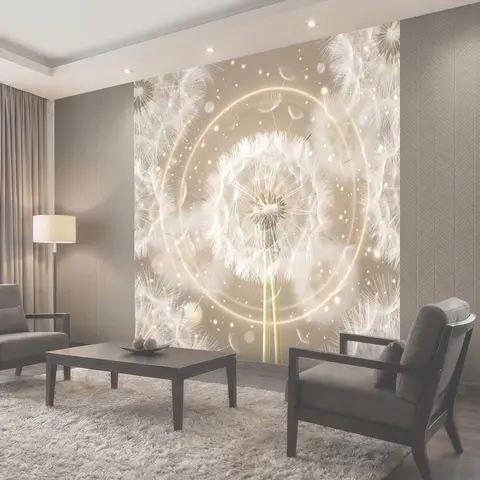Фотообои Воздушные одуванчики в сиянии