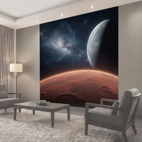 Фотообои Космический пейзаж с планетами