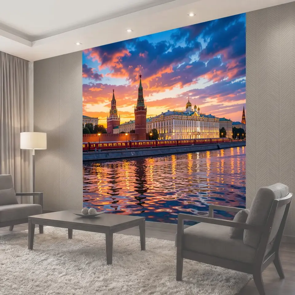 Фотообои Московский Кремль на закате