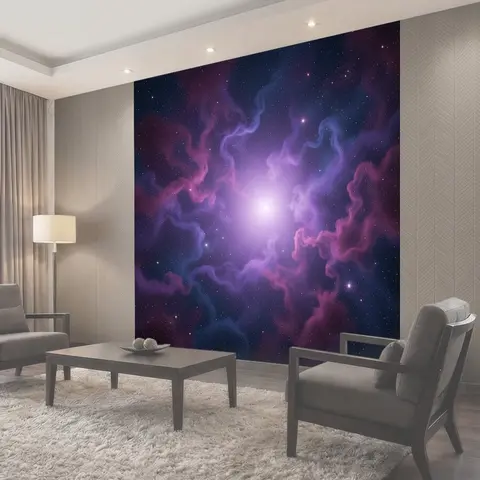 Фотообои Космическая туманность со звездами