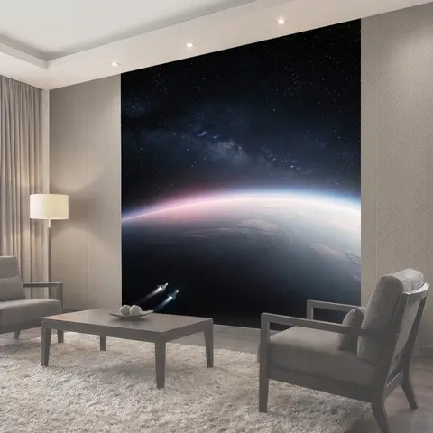 Фотообои Земля и космические шаттлы