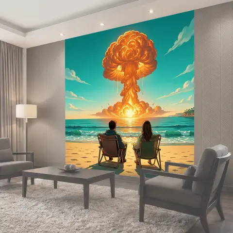 Фотообои Грибовидное облако у побережья