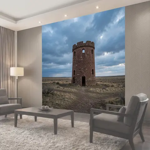 Фотообои Старинная башня в степи