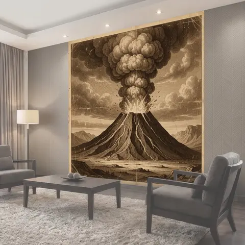 Фотообои Старинный вулканический пейзаж
