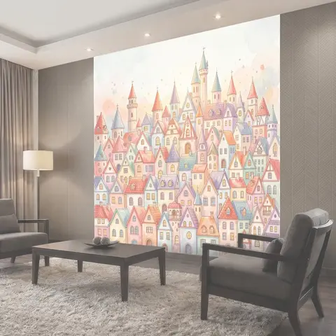 Фотообои Сказочный город с башенками