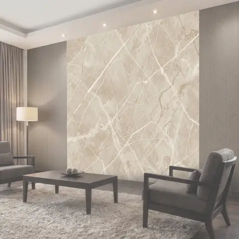 Фотообои Бежевый мрамор с белыми прожилками