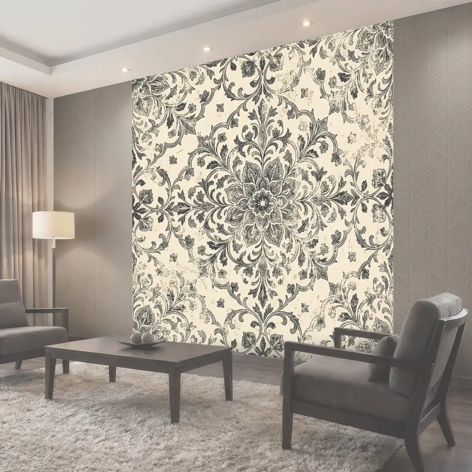 Фотообои Винтажная цветочная симметрия