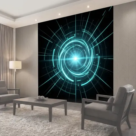 Фотообои Неоновый цифровой портал